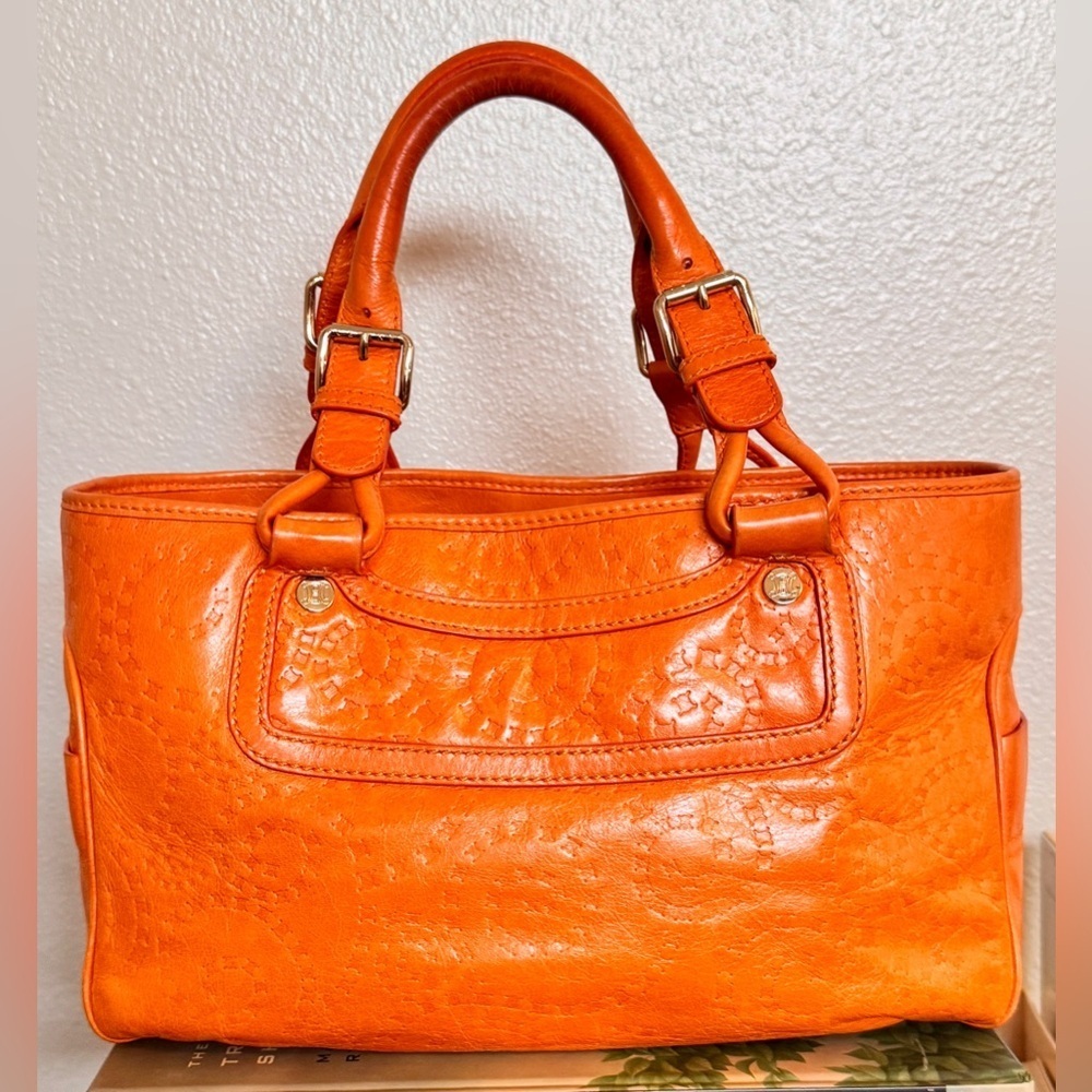 Auth. Celine Macadam-Spiral Embossed Leather Boogie Bag w/COA - Picture 3 of 12